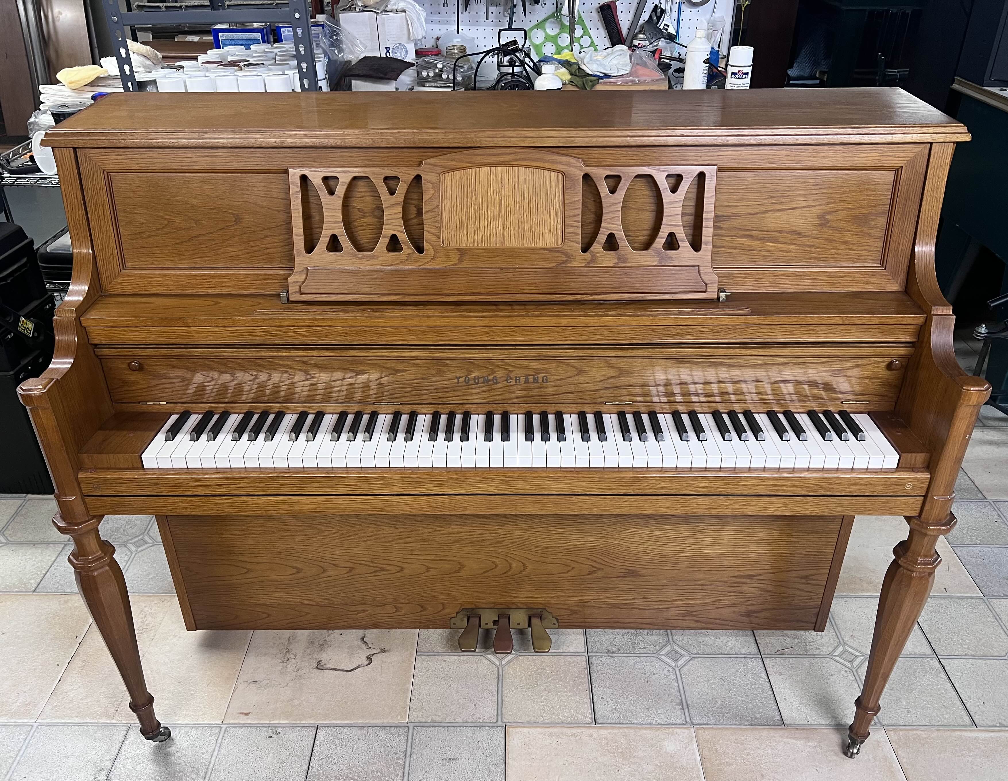 Young Chang Studio in Satin Oak